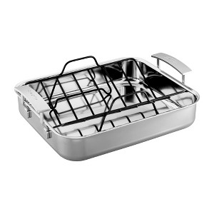Demeyere Industry 5-Ply Stainless Steel 15.7 X 13.3-inch Roasting Pan - 1 of 4