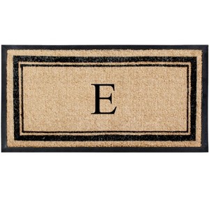 A1HC Natural Rubber Coir Outdoor Doormat 24x48 Monogrammed Anti-Shed Treated Durable Front Door Mat - 1 of 4