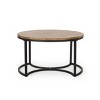 Sapphtopaz Modern Nesting Coffee Table Round Dining Table with Marbling Top and Gold Base, Coffee Tables for Living Room, Bedroom - 3 of 4
