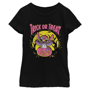 Girls Lilo & Stitch Halloween Trick or Treat T Shirt - 1 of 4