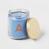 7oz Scented Monogram Letter Candle with Gold Matte Lid - Opalhouse™ - image 3 of 3