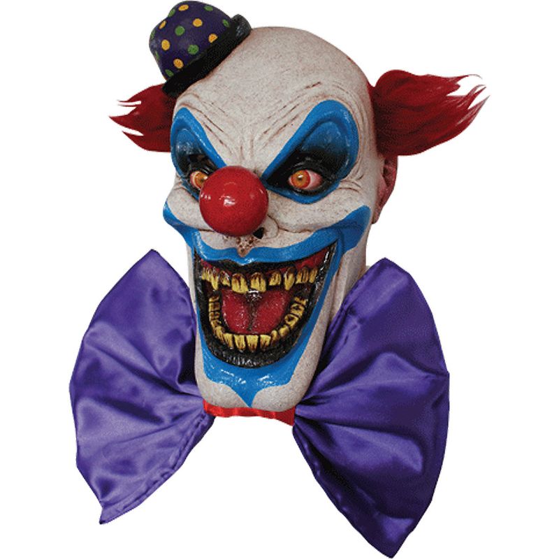 Ghoulish Mens Scary Clown Chompo the Clown Costume Mask - 14 in. - Blue, 1 of 2