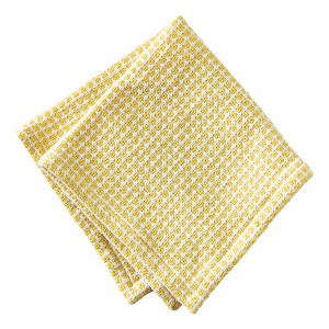 tagltd Textured Check Dishcloth Set of 2 Yellow - 1 of 2