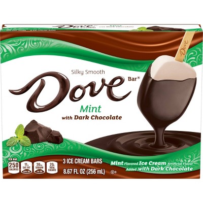 Dove Mint with Dark Chocolate Ice Cream Bars - 3ct