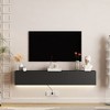 KTMBDW Floating TV Stand 69", Modern Wall Mounted Media Console Shelf with Doors, Entertainment Center for Under TV Storage for Living Room, Bedroom - 2 of 4