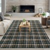 Indoor Modern Geometric Checkered Non Slip Area Rugs, Low Pile Non Slip Floor Carpet for Home Office - 3 of 4
