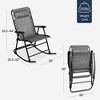 Best Choice Products Folding Outdoor Zero Gravity Rocking Lounge Chair w/ Headrest Pillow - Gray - 2 of 4