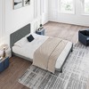 DOMETOUR Queen Upholstered Platform Bed Frame, Button Tufted Headboard, Wood Slats, No Box Spring, Easy Assembly, Dark Grey - 2 of 4
