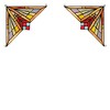 CHLOE Lighting CIENA Mission Tiffany-glass Window Panel 8 Wide - 4 of 4