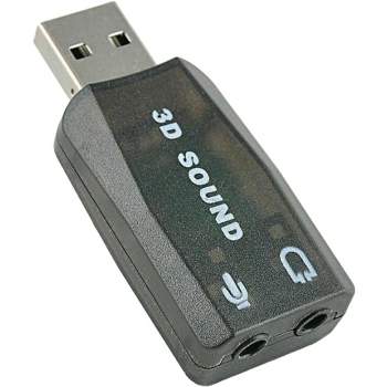 Sanoxy 5.1 USB to 3.5mm Mic Headphone Jack Stereo Headset 3D Sound Card Audio Adapter (black)