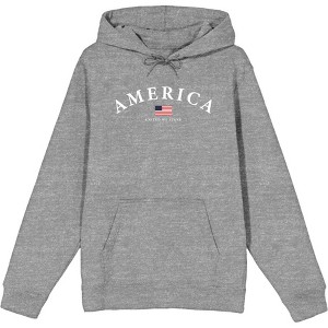 Americana American Flag Adult Long Sleeve Hoodie - 1 of 2