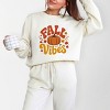 Simply Sage Market Fall Vibes Pumpkin And Leaves Lightweight Garment Dyed Sweatshirt - 2 of 4