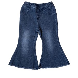 Girl “Sophie” Bell Bottom Flare Denim - Bailey's Blossoms - 1 of 2