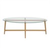 Mid-Century Metal Brass and Glass Coffee Table - Henn&Hart - 3 of 4