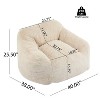 NicBex Cozy & Fluffy Fuax Fur Bean Bag Chair for Adults,Oversized Bean Bag Lounger with High Resilience & Eco-Friendly Memory Foam Filling,Beige - 3 of 4