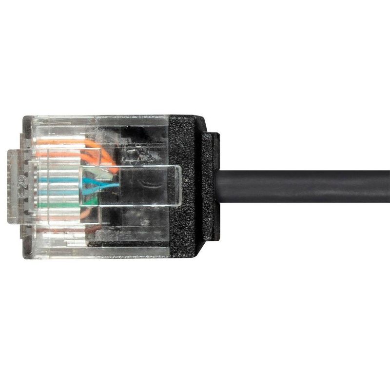 Monoprice Micro SlimRun Cat6 Ethernet Patch Cable - 50 Feet - Black, Stranded, 550MHz, UTP, Pure Bare Copper Wire, 32AWG, 4 of 5