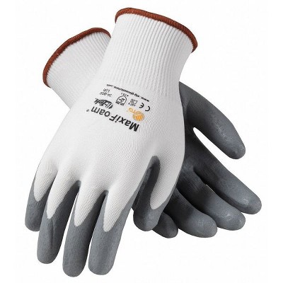Pip  Coated Gloves,Nitrile,S,White/Gray,PR 34-800/S