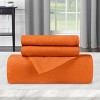 Flannel Cotton Modern Solid Fuzzy Duvet Cover Set With Pillow Shams by Blue Nile Mills - 4 of 4