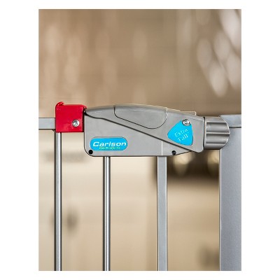 Extra Tall Platinum Metal Pet Gate with Small Door