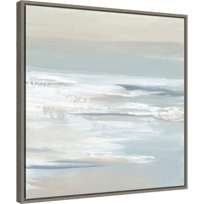 22" x 22" Cool Tones Abstract Canvas Wall Art