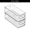 iDesign Plastic Stackable Pantry Bin with Handles, Set of 4, Clear, Made in USA - 4 of 4