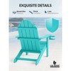 Arceso HDPS Adirondack Chairs Set of 2, Fire Pit Outdoor Chair Weather Resistant with Cup Holder, Modern Plastic Chair Plastic for Patio, Deck, Proch - 4 of 4