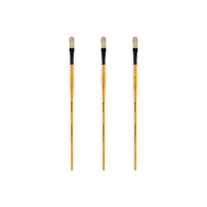 Mimik Hog Professional Synthetic Hog Bristle Paint Brush- Versatile Alternative to Natural Hog Hair Paint Brushes for Oil Painting, Acrylics, Inks, - 1 of 4