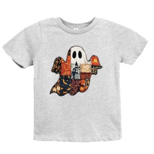 Patchwork Ghost Printed - Youth Short Sleeve Graphic T-Shirt and Toddler Short Sleeve Graphic T-Shirt - 1 of 3