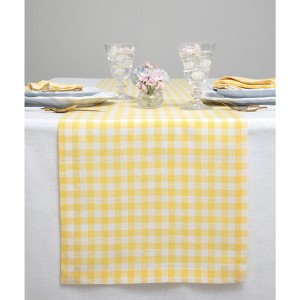 Solino Home Linen Gingham Check Table Runner - 1 of 4