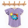 Leo the Truck School Pencils - Flutter Sleeve Graphic T-Shirt - 3 of 4