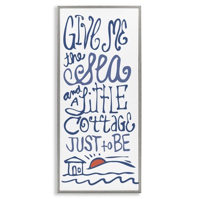 Stupell Industries Sea & Cottage Beach Life Calligraphy, 13" x 30"