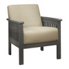 Textured Fabric Upholstered Classic Accent Chair with Cushion Back, Attached Back and Seat Cushions, Foam Padding, Solid Wood Frame - 2 of 4