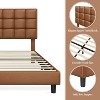Yaheetech Upholstered Platform Bed Frame with Tufted Height Adjustable Headboard - 4 of 4