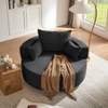 KTMBDW Chenille Swivel Armchair, Accent Barrel Round Sofa Chairs with 3 Removable Pillows, Upholstered Moden Reading Chair for Living Room Bedroom - 2 of 4