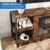 GustoWave TV Console Table, Farmhouse Entertainment Center with 2 Mesh Door for Living Room Bedroom Office - 3 of 4