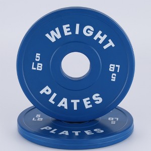 1 Pair Weight Plate, 2 Inch Rubber Coated Grip Plate for Barbell, Cast Steel Bumper Weight Plate for Strength Training Weightlifting - 1 of 4