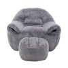 PAGED Comfy Bean Bag Chair, Faux Fur Beanbag Chair with Back Support, Floor Sofa for Bedroom, Living Room - 2 of 4