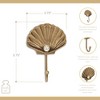 Cheung's Mythra Golden Seashell Cast Iron Wall Hook - 3 of 4