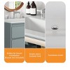31 in Modern Wall Mounted Bathroom Vanity Cabinet Ceramic Cabinet Double 2 Drawers  Cabinet Vanity With Smart Sensor Light - 3 of 4
