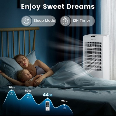 White Portable Evaporative Air Cooler with Remote Control