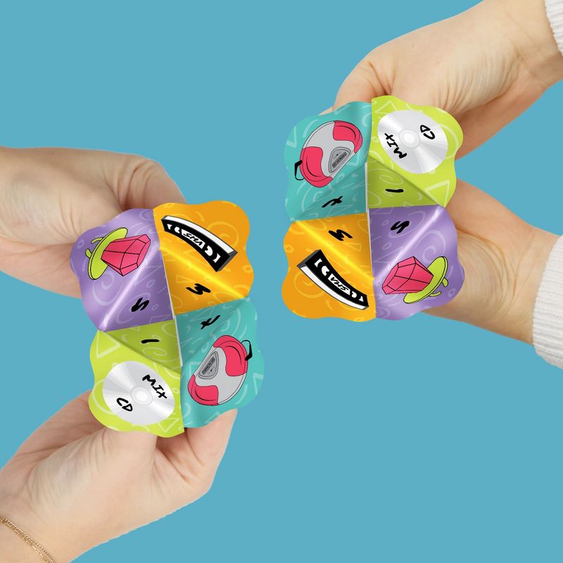 Big Dot of Happiness 90's Throwback - 1990s Party Cootie Catcher Game - Truth or Dare Fortune Tellers - Set of 12, 3 of 7