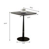 NicBex 23.77" Modern Square Coffee Table with Metal Legs,Minimalist MDF End Table,Center Table for Living Room,Lounge,Black - 3 of 4