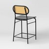 24" Woven Back Metal Counter Height Barstool Black - Room Essentials™ - 4 of 4