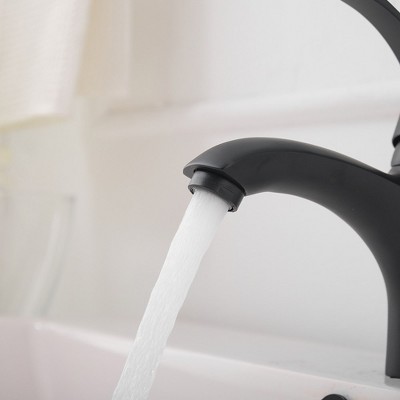 Matte Black Stainless Steel Single-Handle Bathroom Faucet