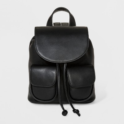 black flap backpack