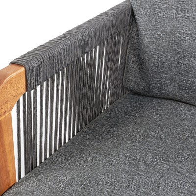 Tavira 4-Piece Gray Acacia Wood Outdoor Patio Set