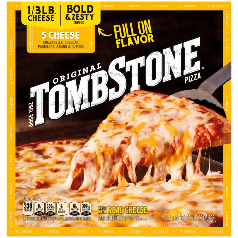 Tombstone Original 5 Cheese Frozen Pizza - 18.5oz, 1 of 10