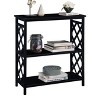 Hostack Console Table 3-Tier with Storage Shelves, Solid Wood Legs for Hallway and Living Room, Black - 2 of 4