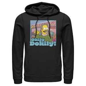 Men's The Simpsons Ned Flanders Leftorium Okily Dokily Pull Over Hoodie - 1 of 4