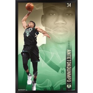Trends International NBA Milwaukee Bucks - Giannis Antetokounmpo 17 Framed Wall Poster Prints - 1 of 4